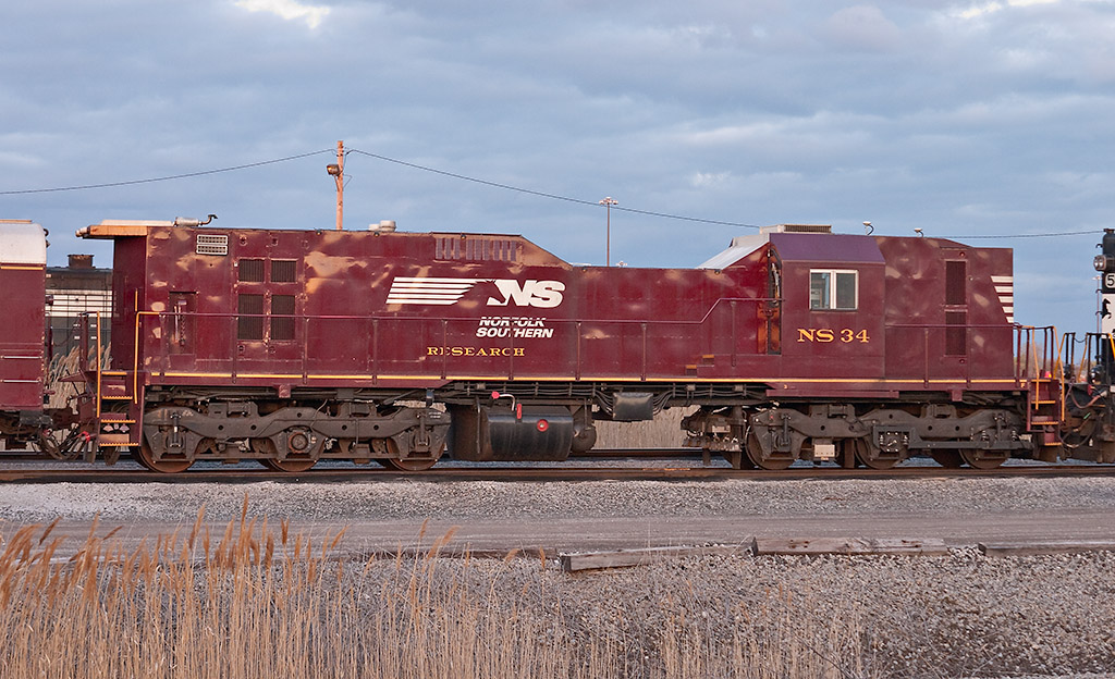 NS 34
I realize it's all part of the 'Track Geometry Train' but does
anyone know what exactly this beast is called?

Conrail Sterling Yard
April 9, 2010
