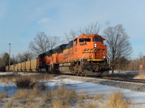Coal empties E801 southbound at West Olive this afternoon behind BNSF SD70ACe #9289.