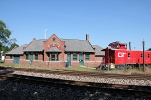 View of the front of the Vicksburg union depot.