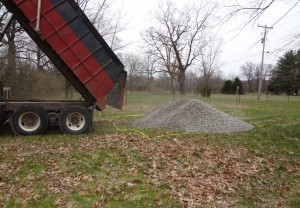 Miniature Railroad Ballast delivery