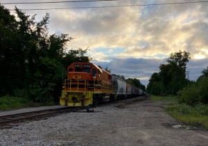 Grand Rapids Eastern #2104 silently waiting for a crew to head west to Grand Rapids with King Milling empties 8.30.2023