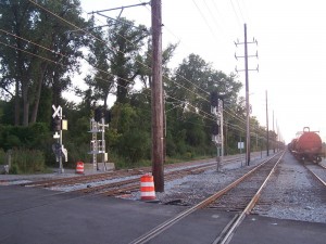 A wider look at the new catenary.